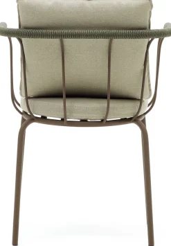Tuinstoelen-Kave Home Salguer Tuinstoel Groen, Naturel