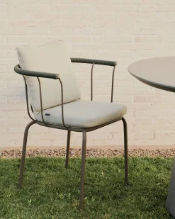 Tuinstoelen-Kave Home Salguer Tuinstoel Groen, Naturel