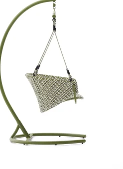 Tuinstoelen-Kave Home Saliga Outdoor Hangstoel Groen