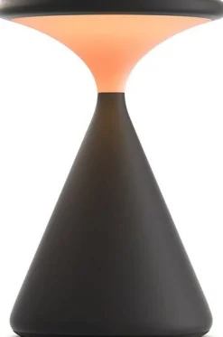 Snoerloze Tafellampen|Tafellampen-GRAU Salt Tafellamp Black