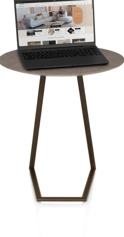 Industriële Bijzettafels-XOOON Salutina Laptoptafel Steelbrown