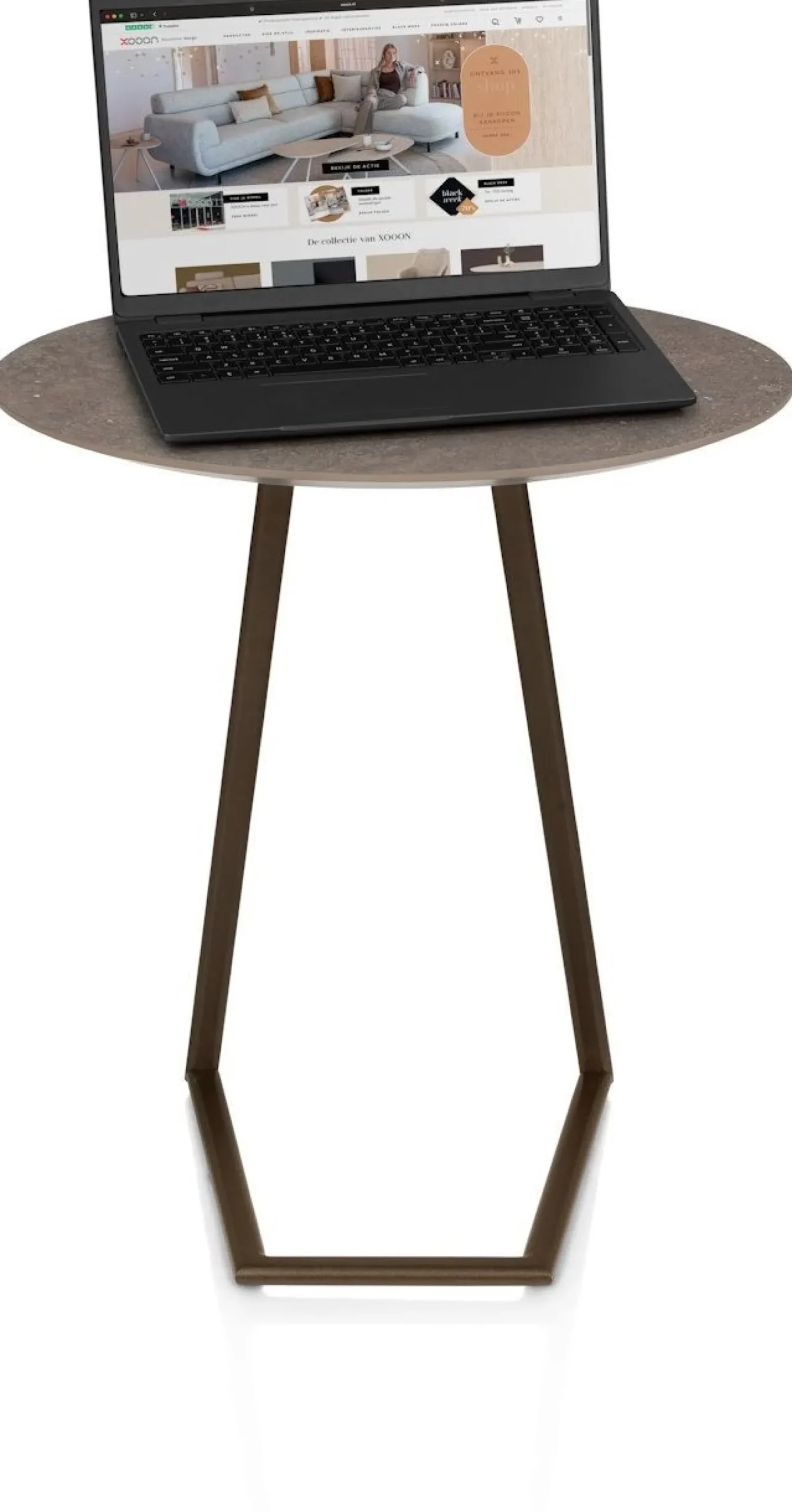 Industriële Bijzettafels-XOOON Salutina Laptoptafel Steelbrown