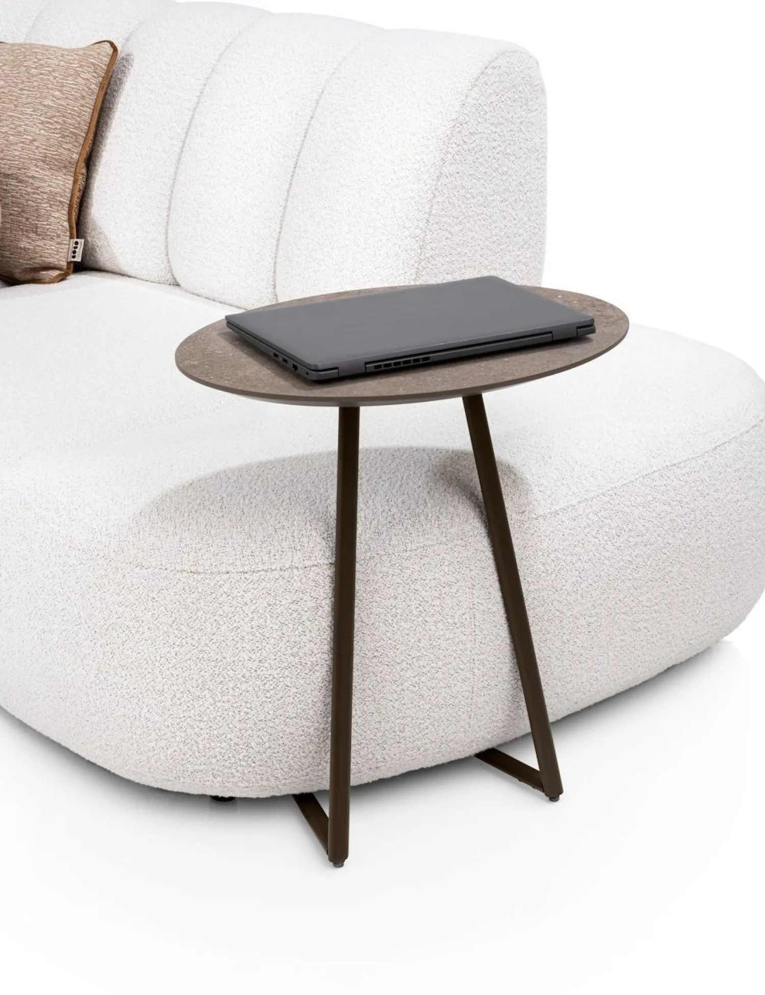 Industriële Bijzettafels-XOOON Salutina Laptoptafel Steelbrown