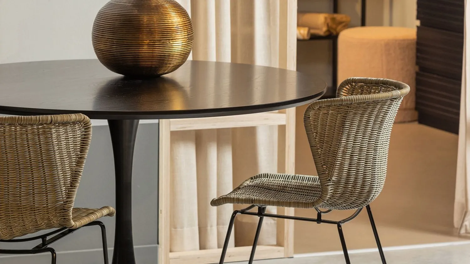 Ronde Eettafels-WOOOD Sammy Eettafel Black
