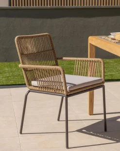Tuinstoelen-Kave Home Samt Tuinstoel Beige