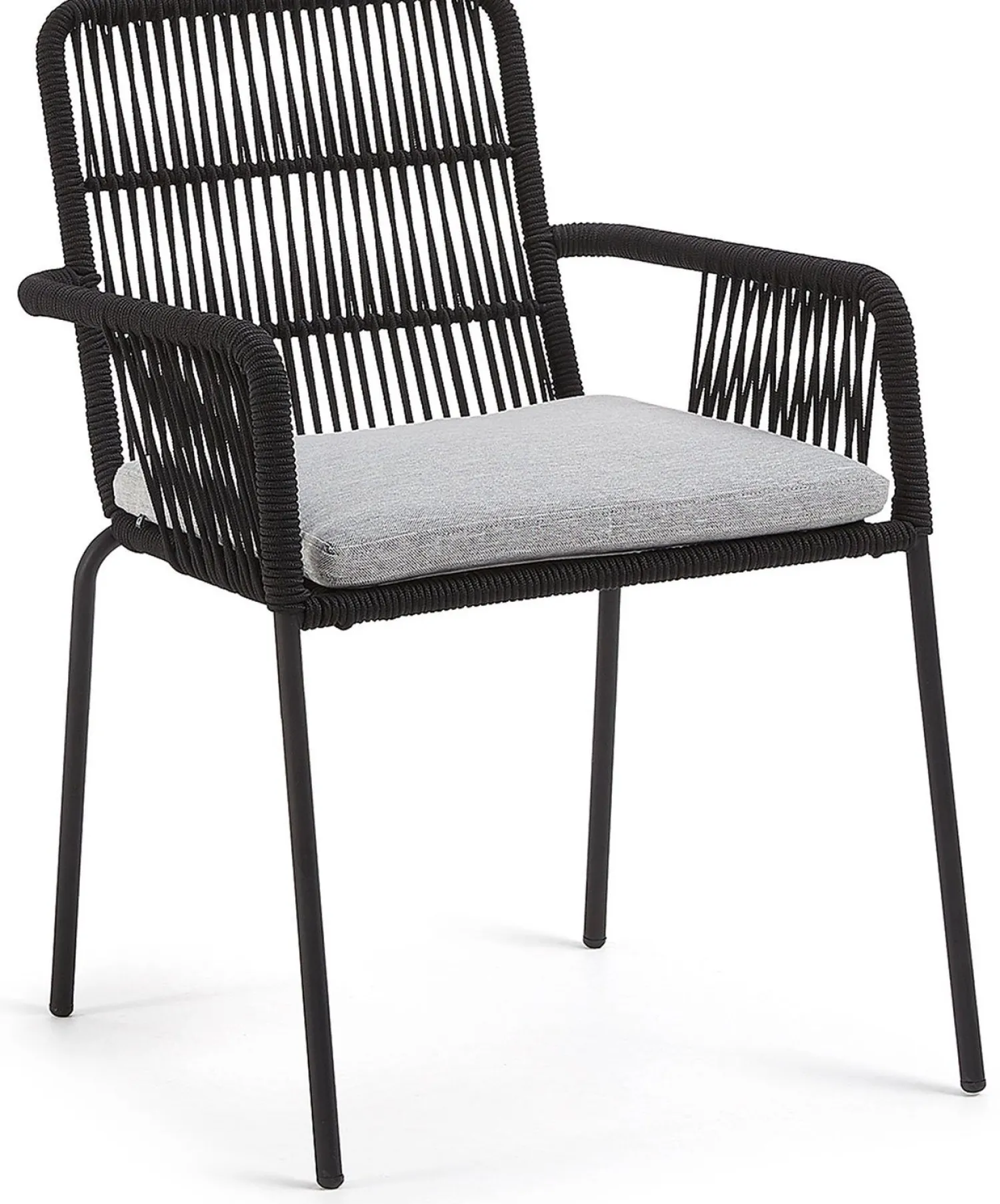 Tuinstoelen-Kave Home Samt Tuinstoel Zwart