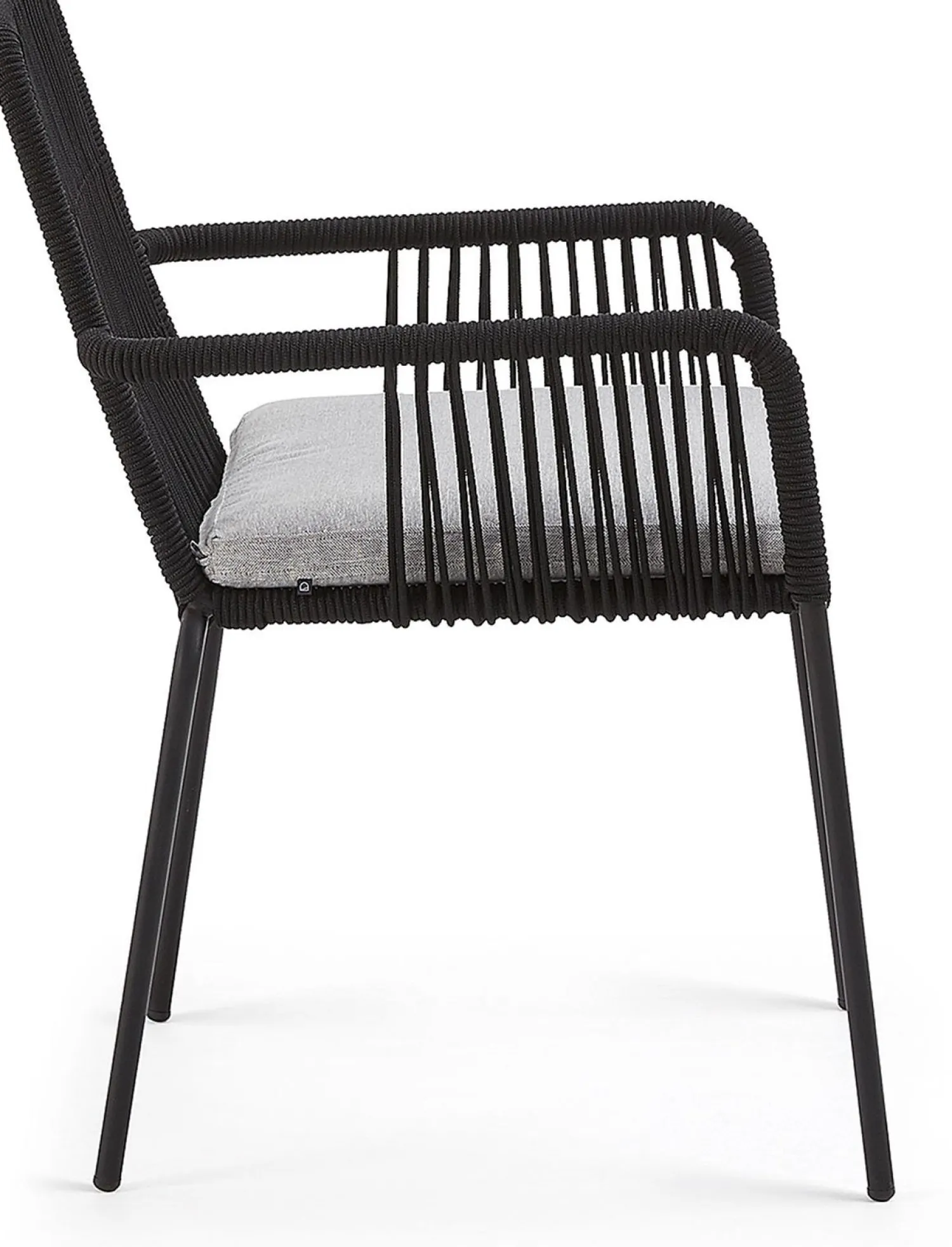Tuinstoelen-Kave Home Samt Tuinstoel Zwart