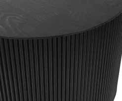 Ronde Bijzettafels-WOOOD Sanne Bijzettafel Black
