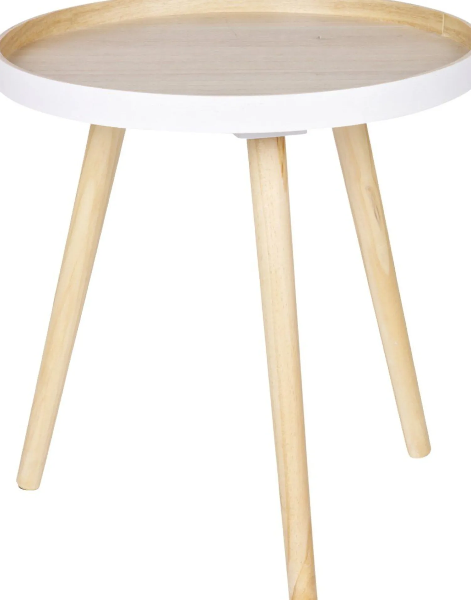 Ronde Bijzettafels-WOOOD Sasha Bijzettafel Hout