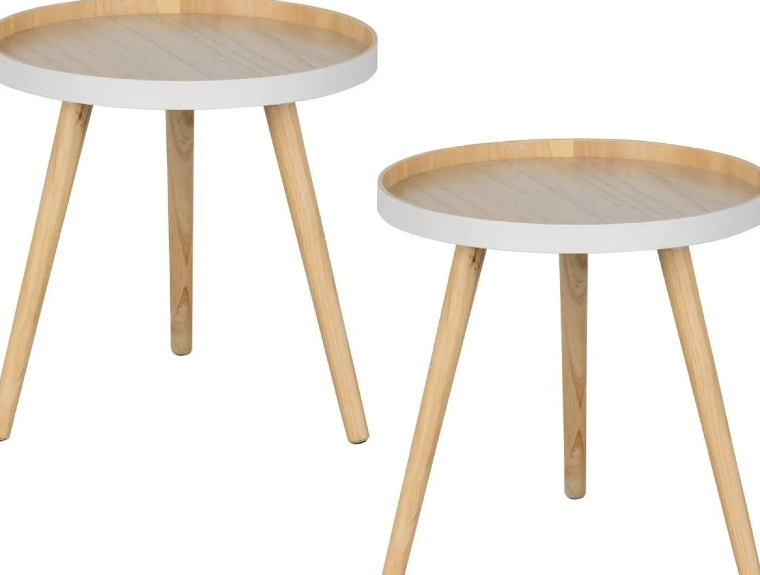 Ronde Bijzettafels-WOOOD Sasha Bijzettafel Hout