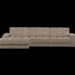 Hoekbanken-WOOOD Second Date Rib Chaise Longue Mud