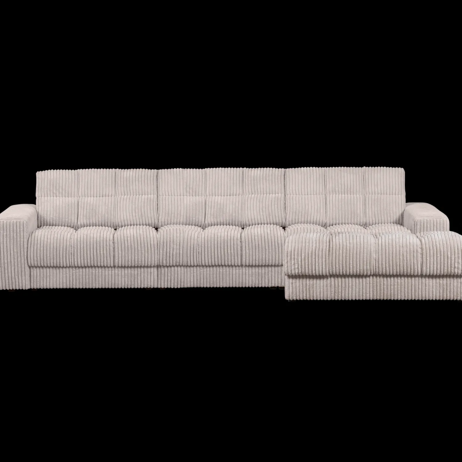 Hoekbanken-WOOOD Second Date Rib Chaise Longue Natural