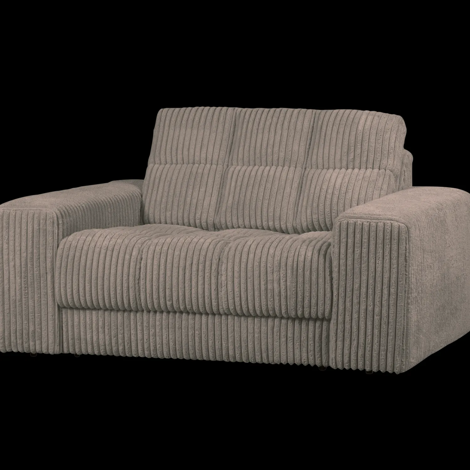 Loveseats-WOOOD Second Date Rib Loveseat Mud