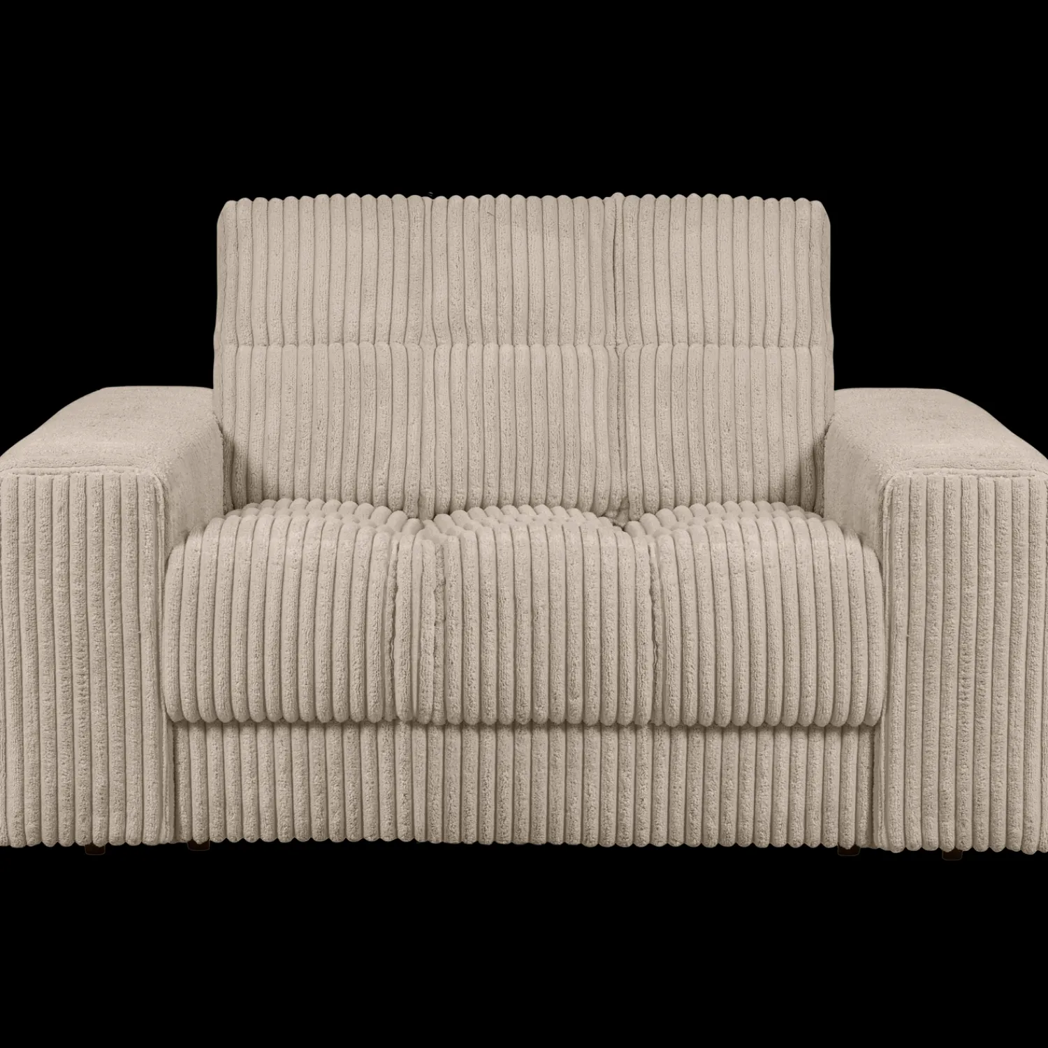 Loveseats-WOOOD Second Date Rib Loveseat Travertin