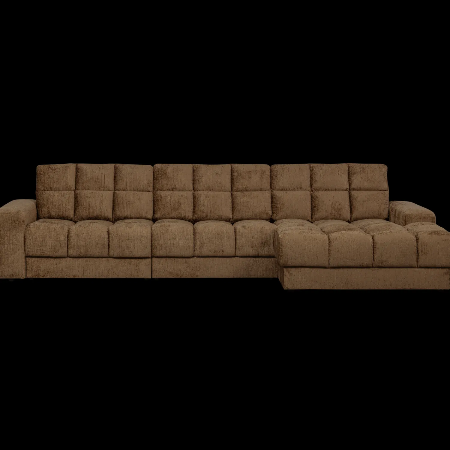 Hoekbanken-WOOOD Second Date Velvet Chaise Longue Brass