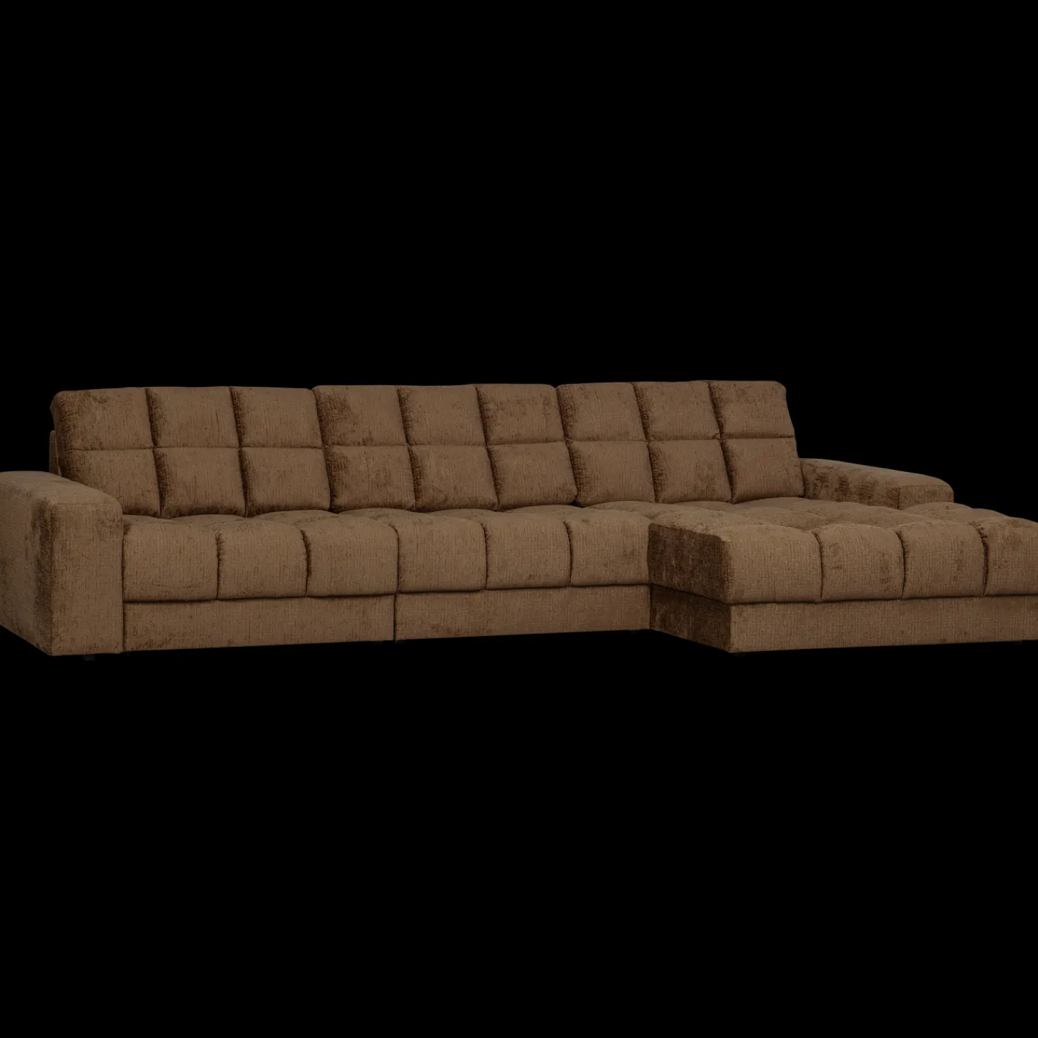 Hoekbanken-WOOOD Second Date Velvet Chaise Longue Brass
