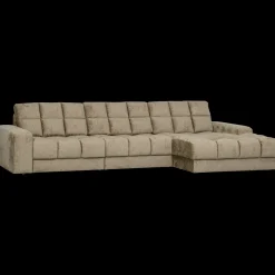 Hoekbanken-WOOOD Second Date Velvet Chaise Longue Wheatfield
