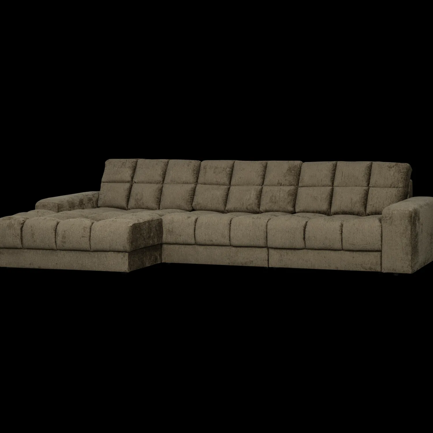 Hoekbanken-WOOOD Second Date Velvet Chaise Longue Bonsai