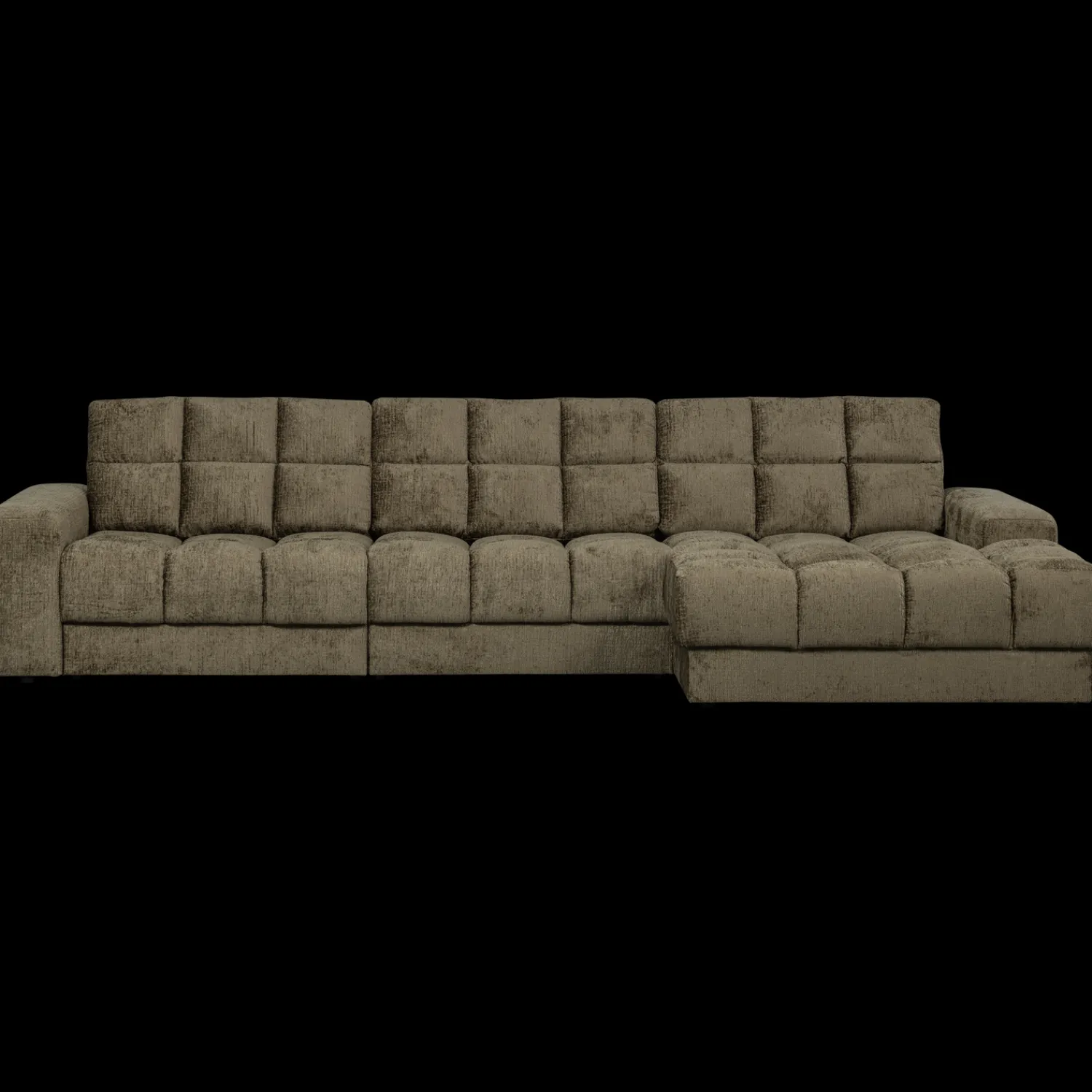 Hoekbanken-WOOOD Second Date Velvet Chaise Longue Bonsai