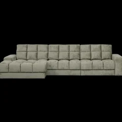 Hoekbanken-WOOOD Second Date Velvet Chaise Longue Frost