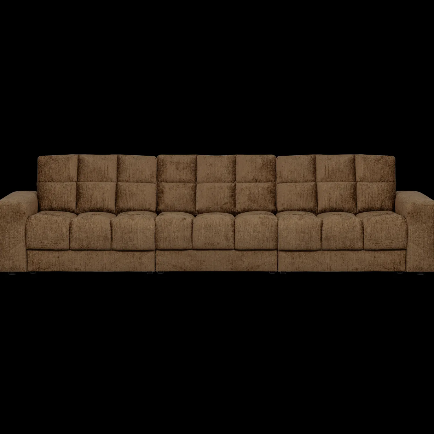 Zitbanken-WOOOD Second Date Velvet 3-Zitsbank Brass