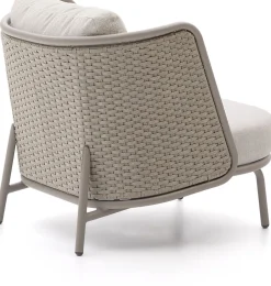 Tuinstoelen-Kave Home Sedalis Outdoor Fauteuil Taupe, Beige