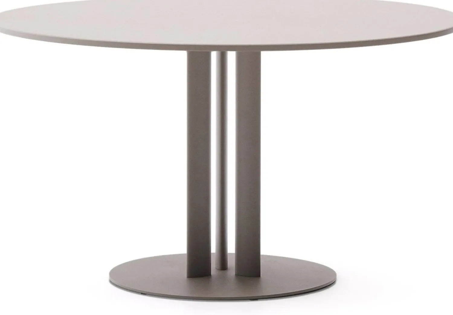 Tuintafels-Kave Home Sedalis Ronde Tuintafel Taupe