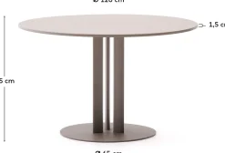 Tuintafels-Kave Home Sedalis Ronde Tuintafel Taupe