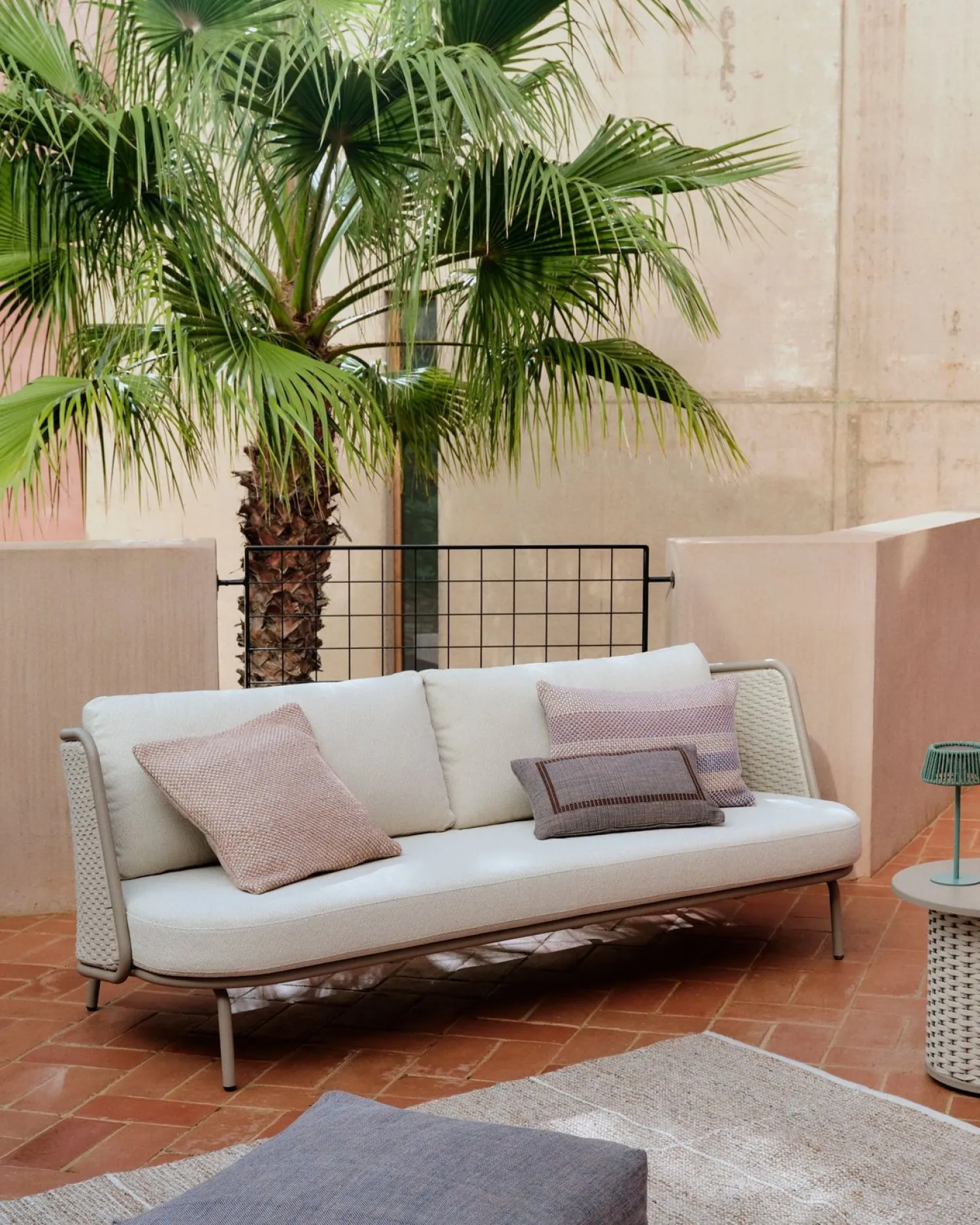Tuinbanken-Kave Home Sedalis Tuinbank Taupe, Beige