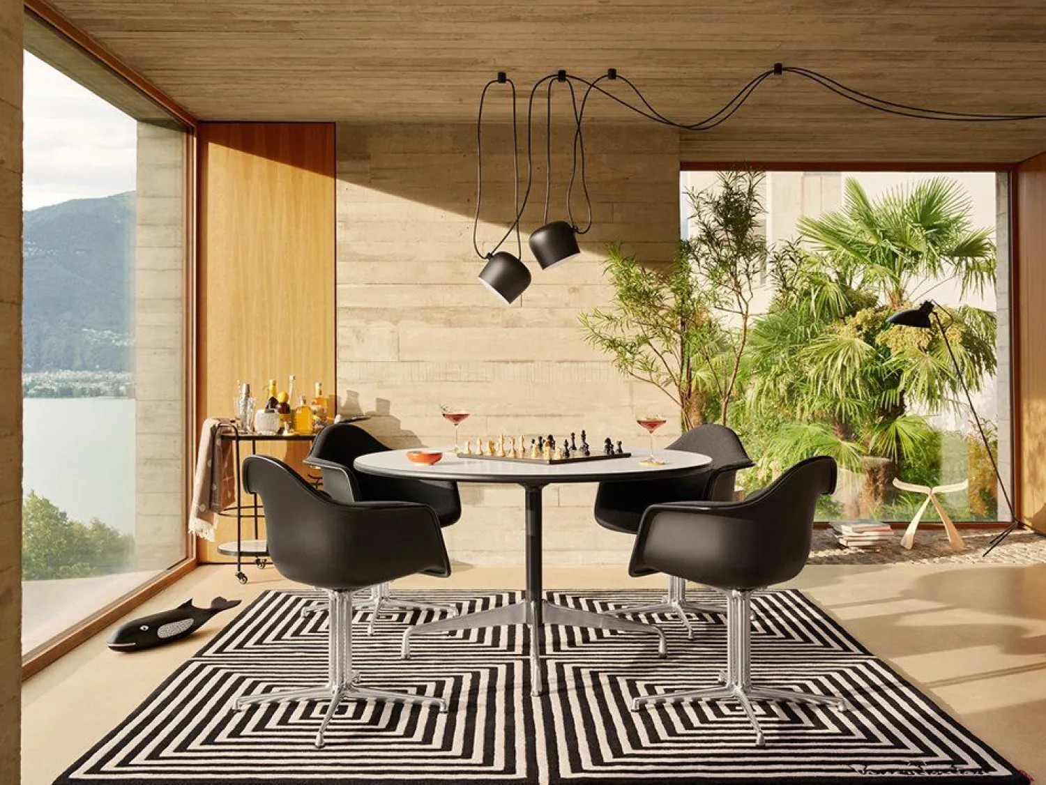Houten Eettafels-Vitra Segmented Eettafel Bruin