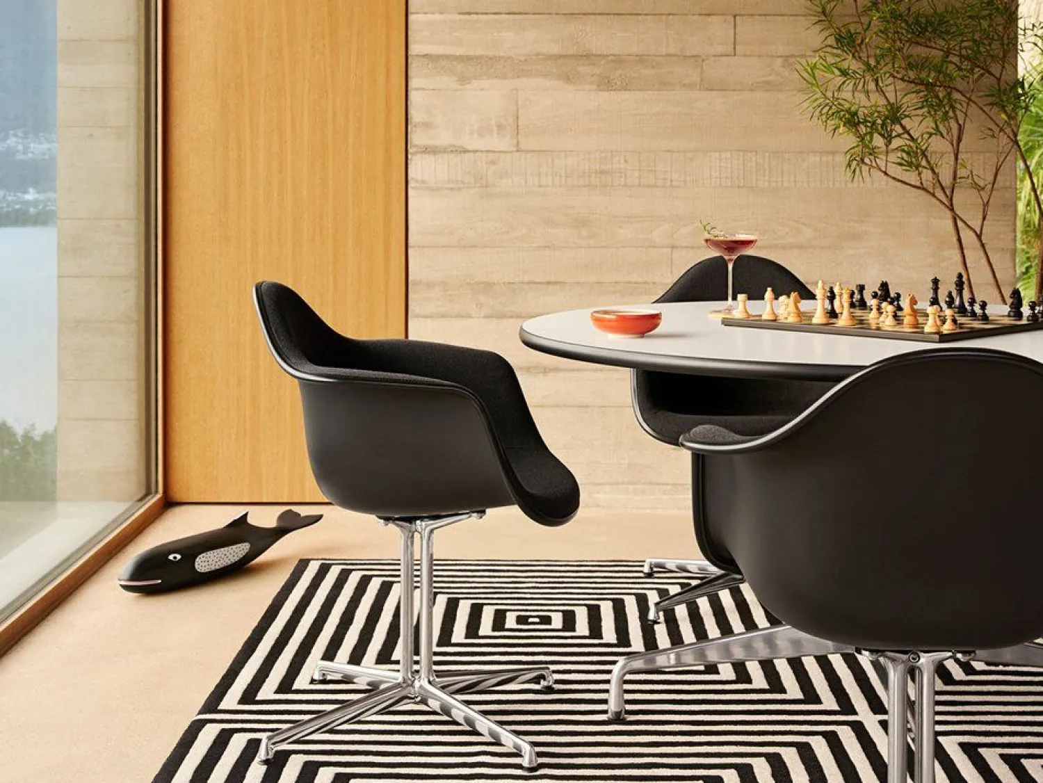 Houten Eettafels-Vitra Segmented Eettafel Bruin