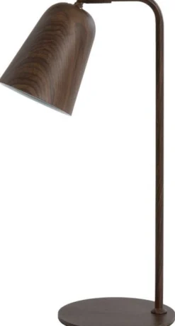 Moderne Tafellampen|Tafellampen-Trendhopper Selamo Tafellamp Houtprint Donkerbruin