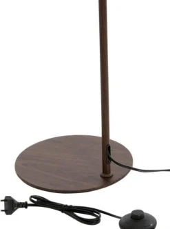 Moderne Vloerlampen|Vloerlampen-Trendhopper Selamo Vloerlamp Houtprint Donkerbruin