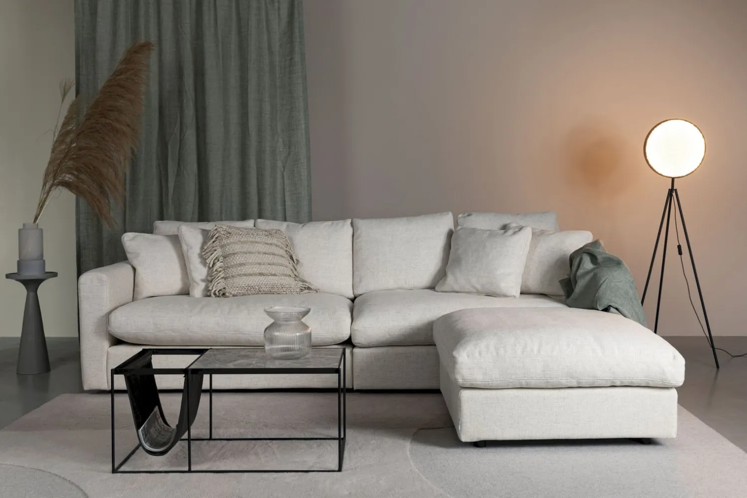 Hockers|Poefs-Zuiver Sense Hocker Cream