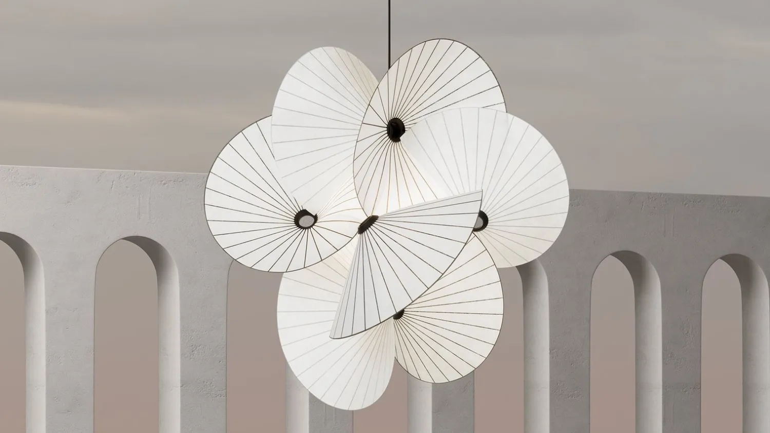 Design Hanglampen|Design Hanglampen-Moooi Serpentine Hanglamp Wit, Zwart