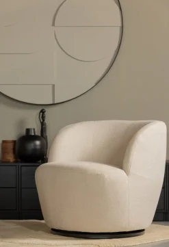 Draaifauteuils-WOOOD Serra Draaifauteuil Off White