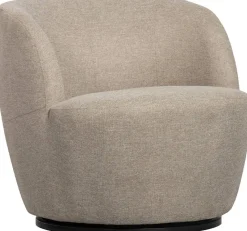 Draaifauteuils-WOOOD Serra Draaifauteuil Sand