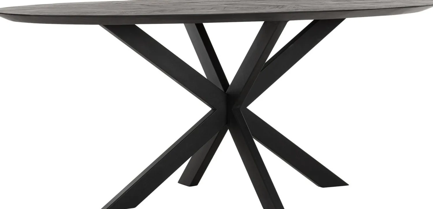 Houten Eettafels|Ovale Eettafels-DTP Home Shape Ovaal Eettafel Zwart