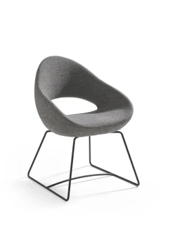 Eetkamerstoelen Met Armleuning|Design Stoelen-Artifort Shark Eetkamerstoel Grijs