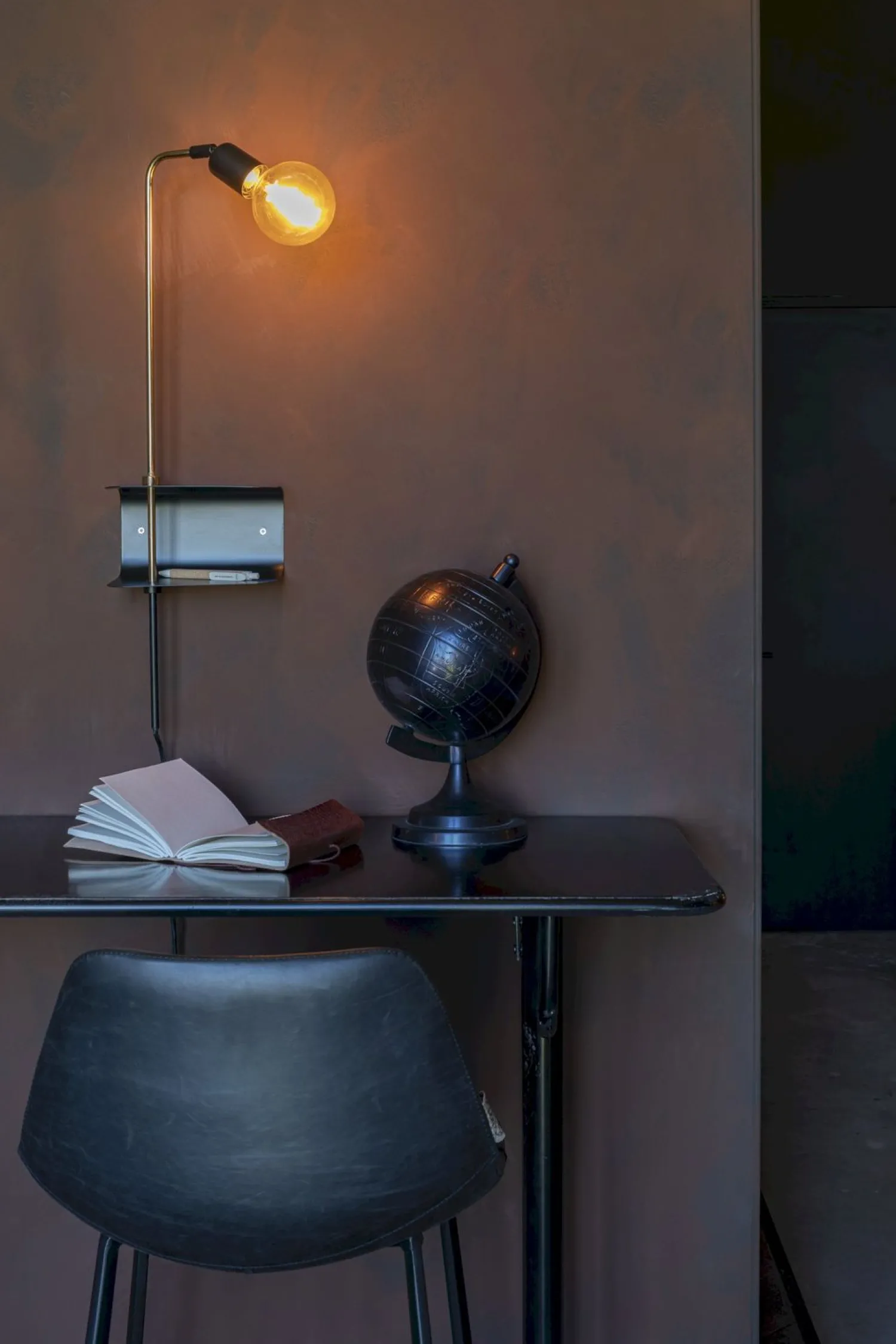 Wandlampen|Wandlampen-Dutchbone Shaw Wandlamp Black