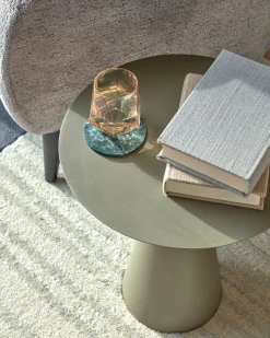 Ronde Bijzettafels-Kave Home Shirel Bijzettafel Groen