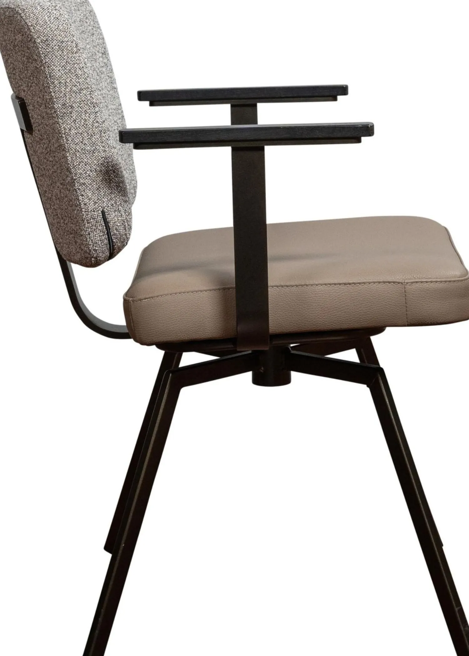 Eetkamerstoelen Met Armleuning-Movani Siano Armstoel Mocca, Light Brown