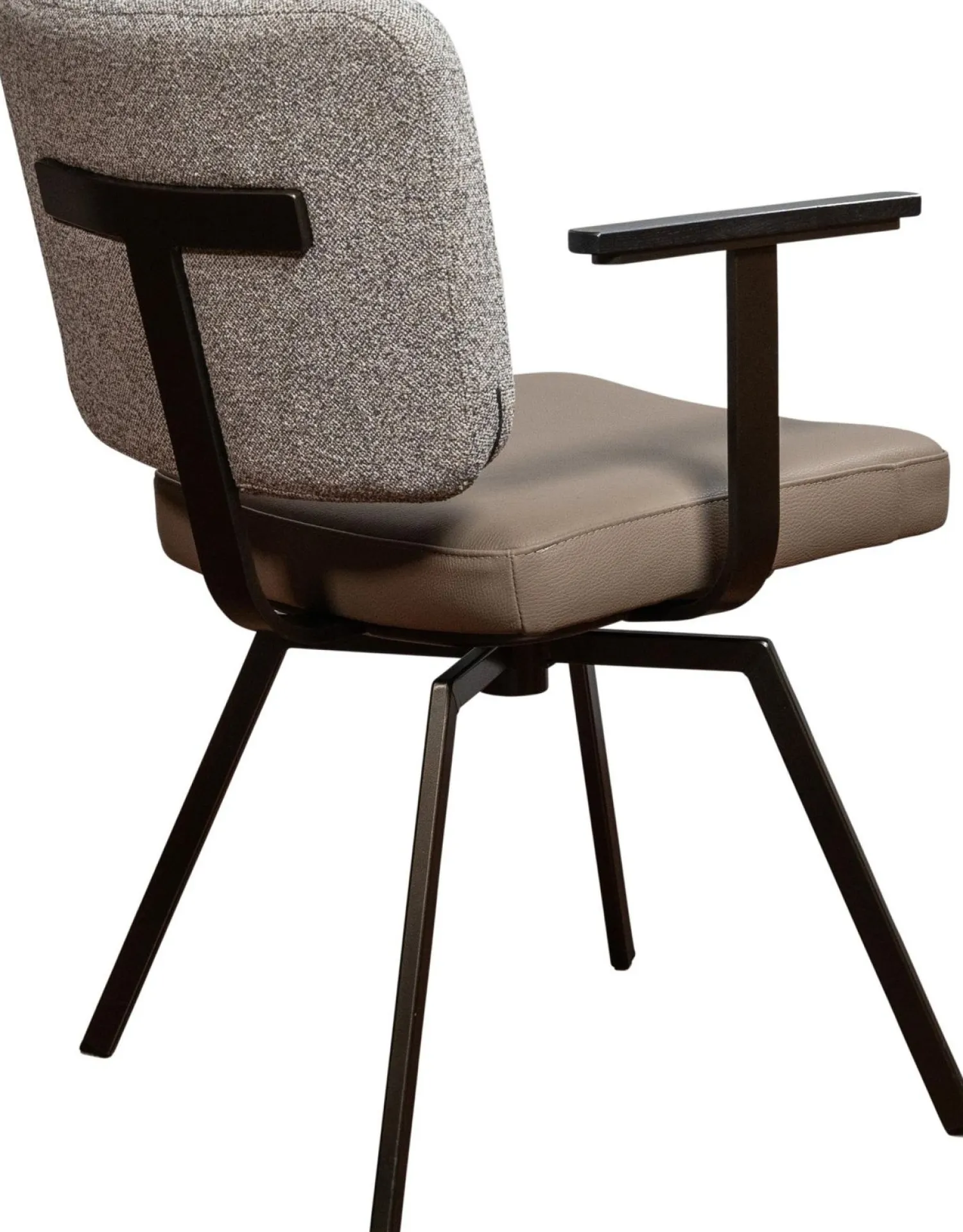 Eetkamerstoelen Met Armleuning-Movani Siano Armstoel Mocca, Light Brown