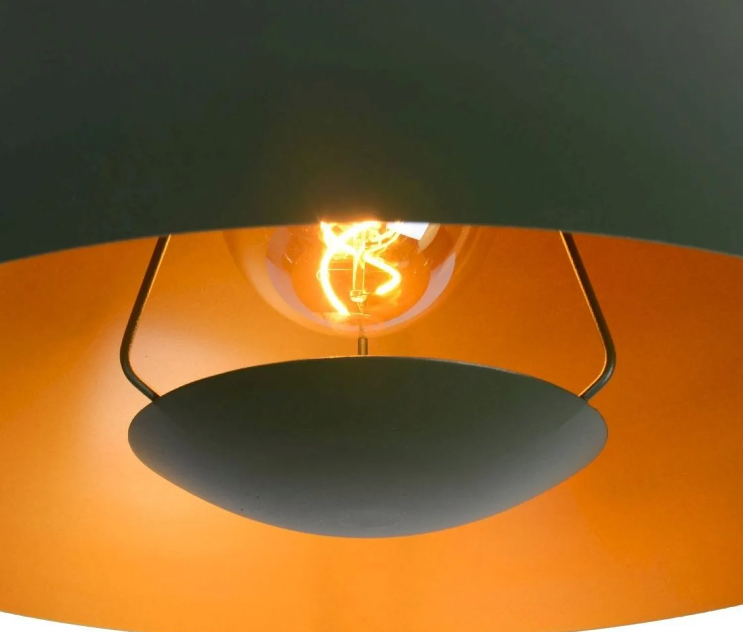 Hanglampen|Hanglampen-Lucide Siemon Hanglamp Groen, Goud