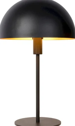 Tafellampen|Tafellampen-Lucide Siemon Tafellamp Zwart, Goud