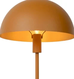 Moderne Tafellampen|Tafellampen-Lucide Siemon Tafellamp Okergeel, Goud