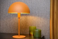 Moderne Tafellampen|Tafellampen-Lucide Siemon Tafellamp Okergeel, Goud