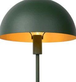Moderne Tafellampen|Tafellampen-Lucide Siemon Tafellamp Groen, Goud
