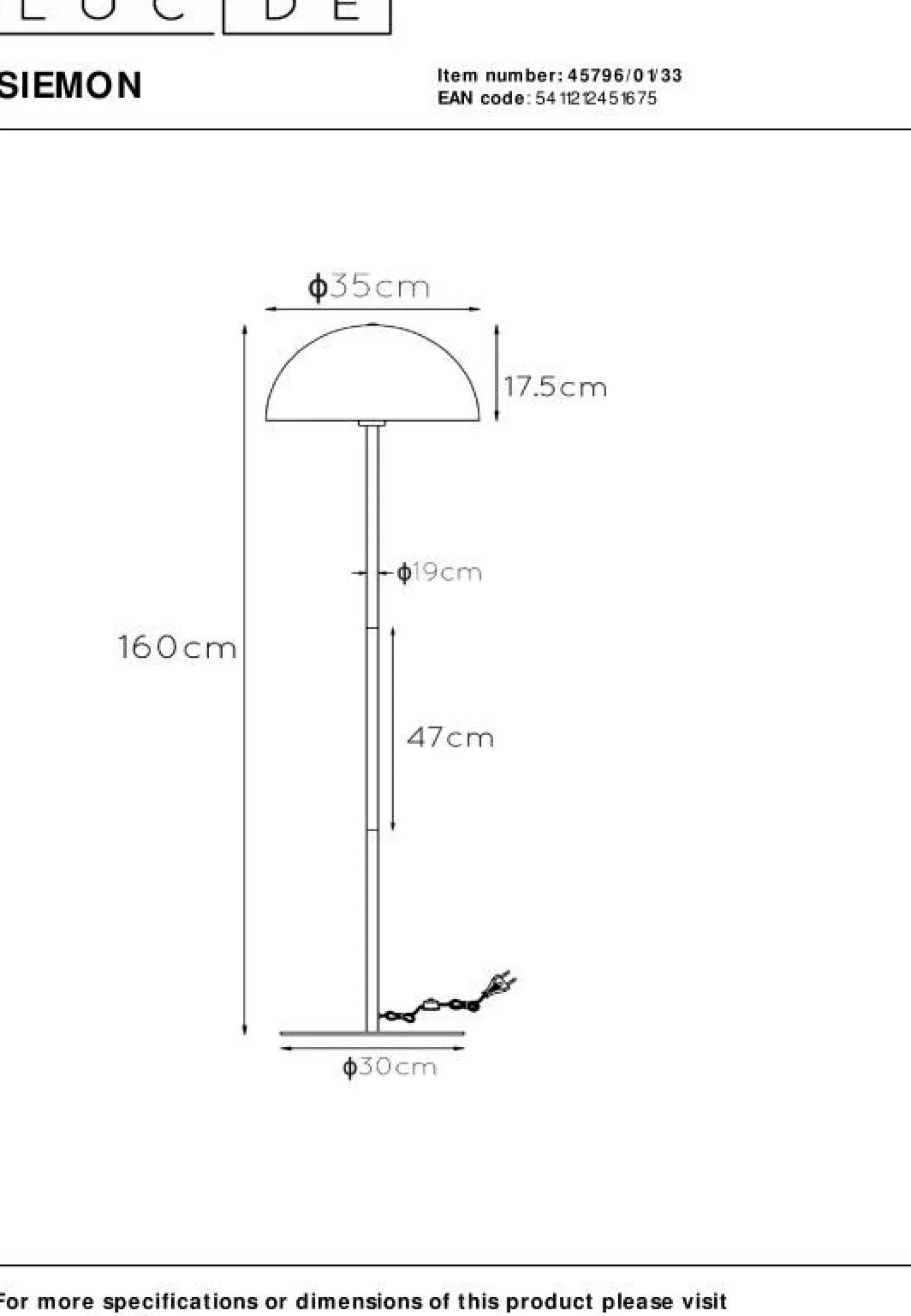 Vloerlampen|Vloerlampen-Lucide Siemon Vloerlamp Groen, Goud