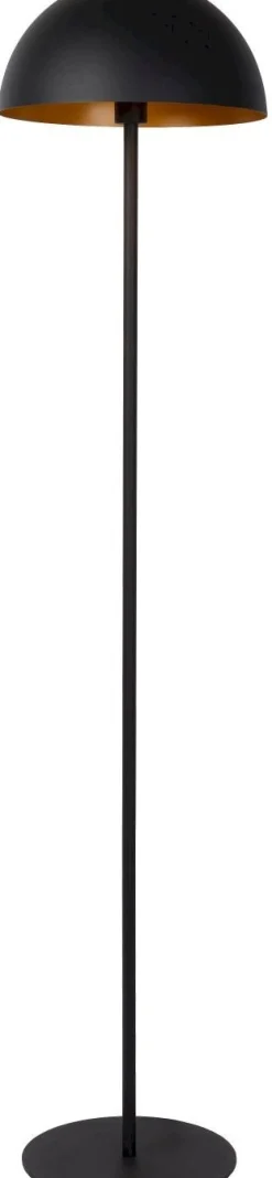 Vloerlampen|Vloerlampen-Lucide Siemon Vloerlamp Zwart, Goud
